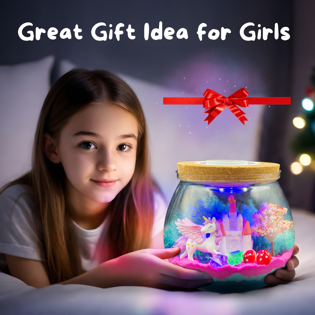 Unicorn toys for girls – Night Light Terrarium Kit