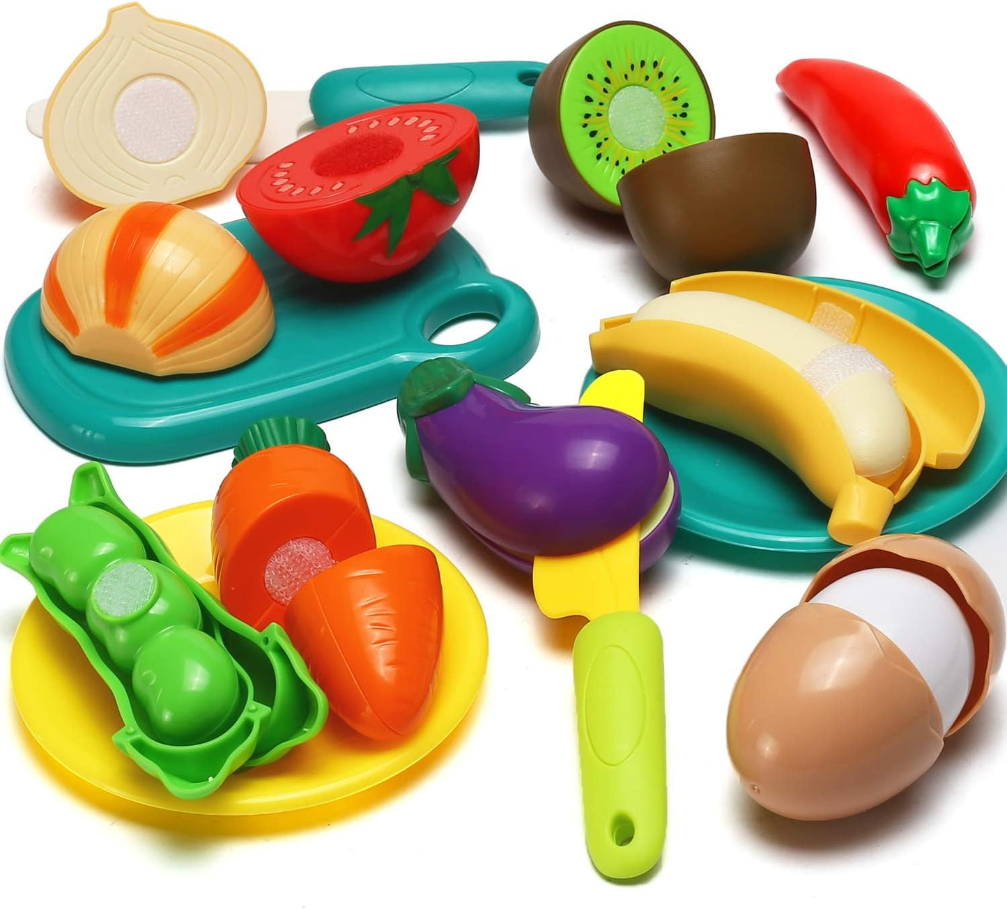 Color Sorting Play Food Set