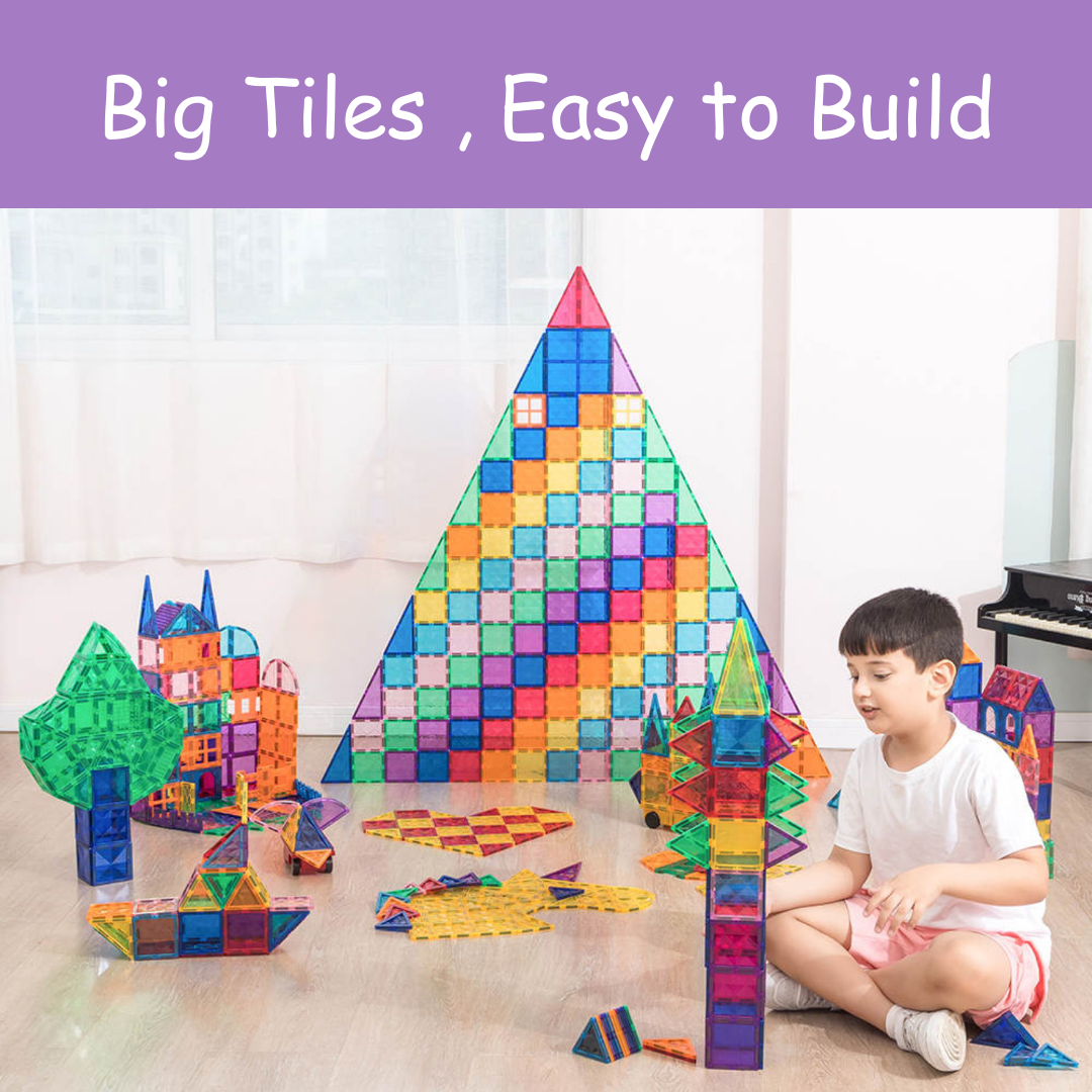 Magnetic Tiles for Kids 100 Pcs