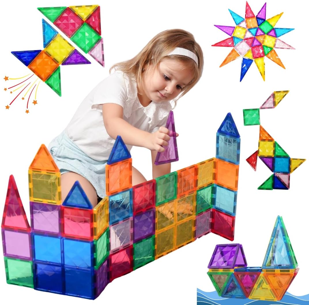 Magnetic Tiles for Kids 100 Pcs