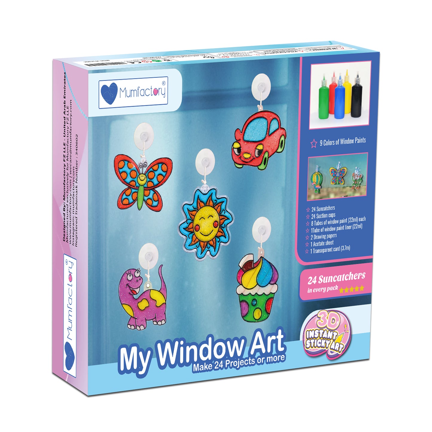 Window Art Paint Kit for Kids S0108