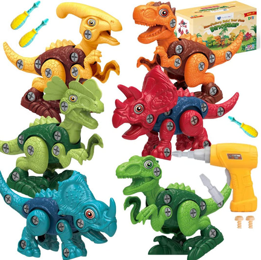 Tak a Part Dinosaur Toys - 6 Dinosaur Set